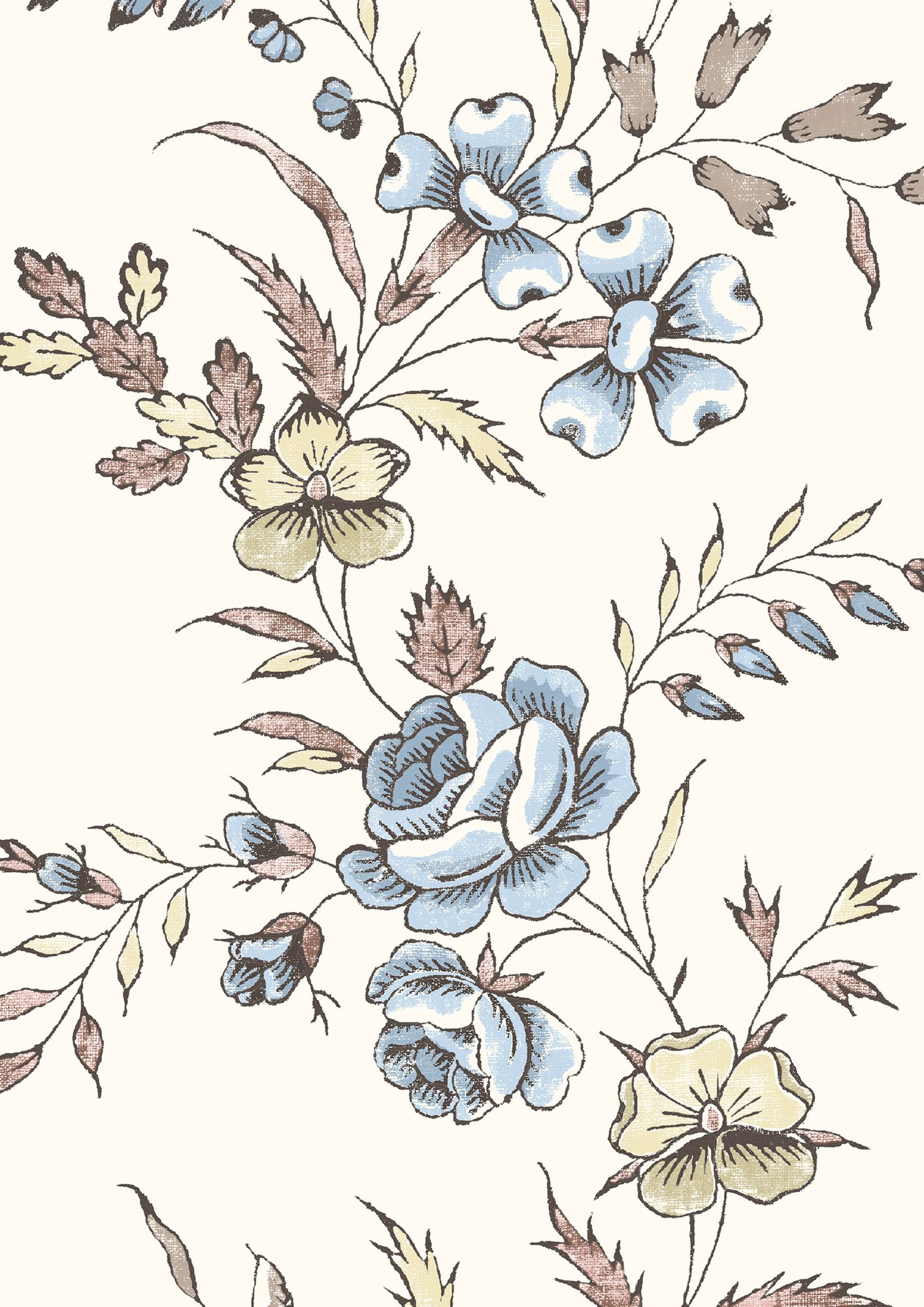 LW 315 613 Fleurie Forget-Me-Not Wallpaper by Lewis & Wood