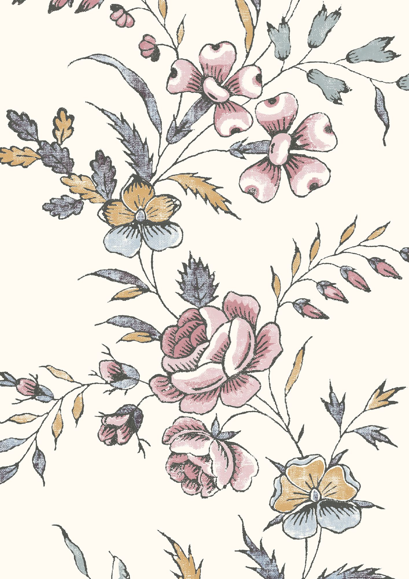 LW 315 611 Fleurie Honeysuckle Wallpaper by Lewis & Wood