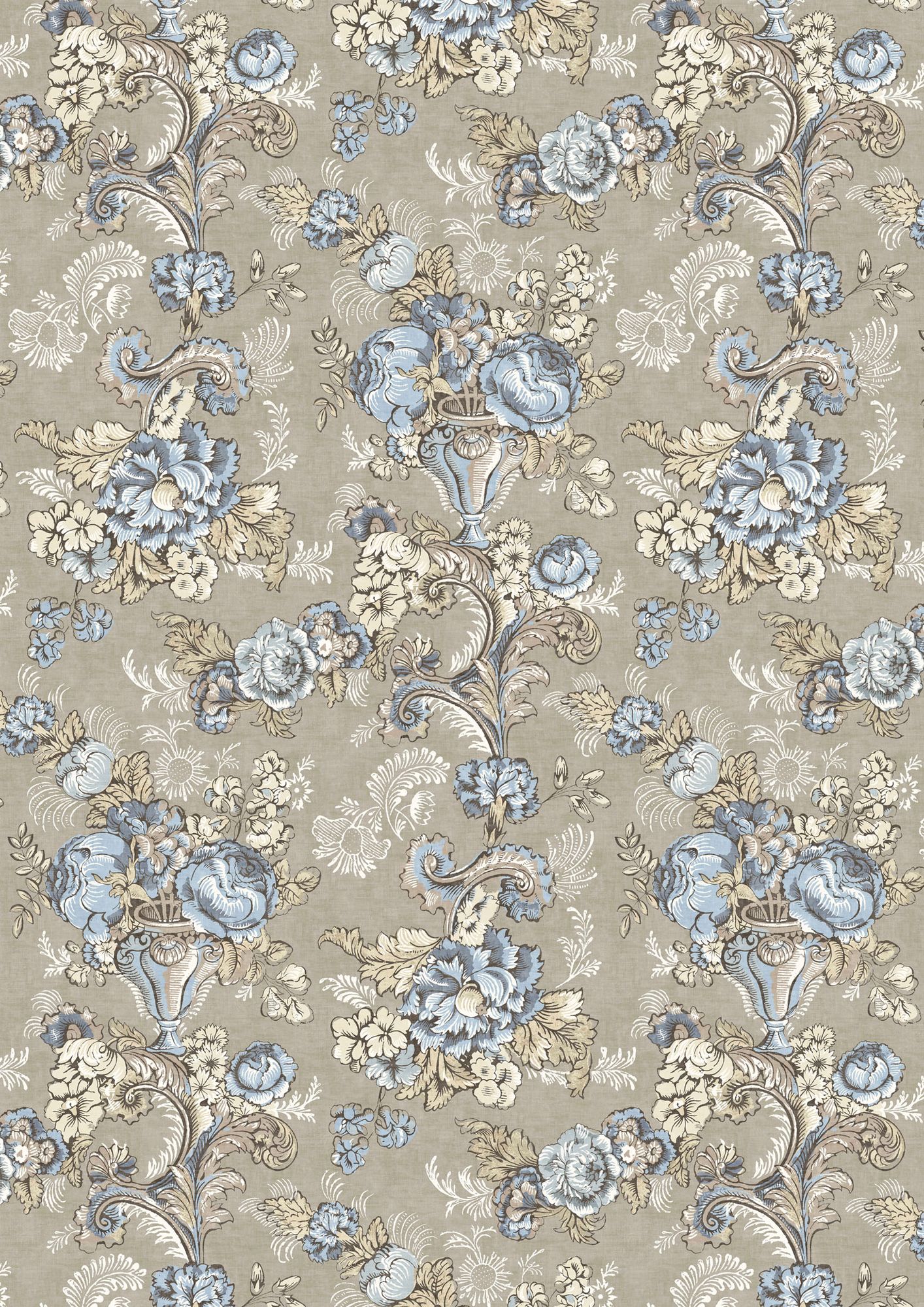 LW 379 686 Georgia Blue Oyster Fabric by Lewis & Wood
