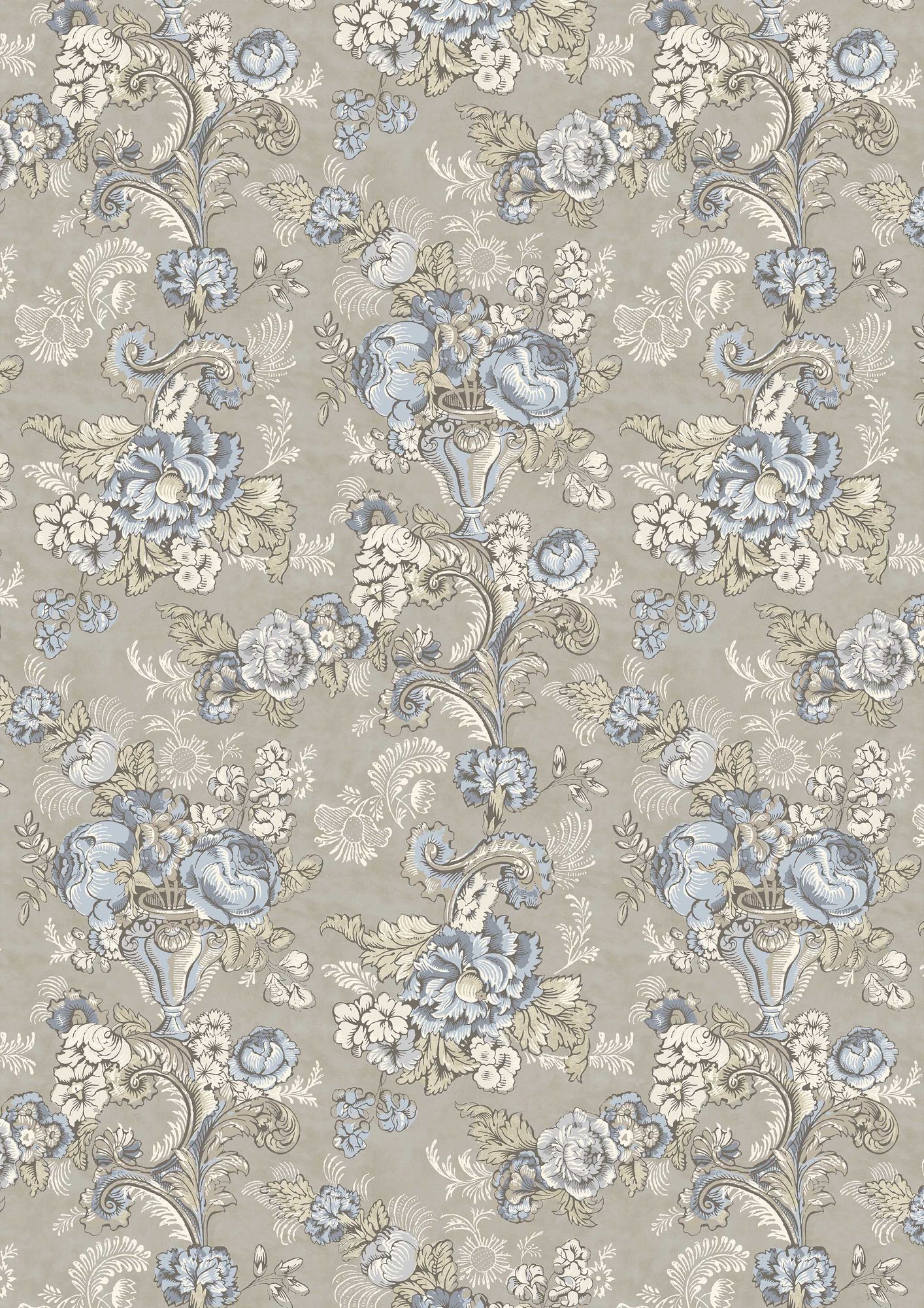 LW 379 686 Georgia Blue Oyster Wallpaper by Lewis & Wood