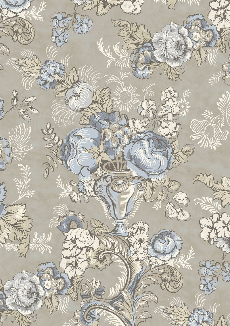LW 379 686 Georgia Blue Oyster Wallpaper by Lewis & Wood