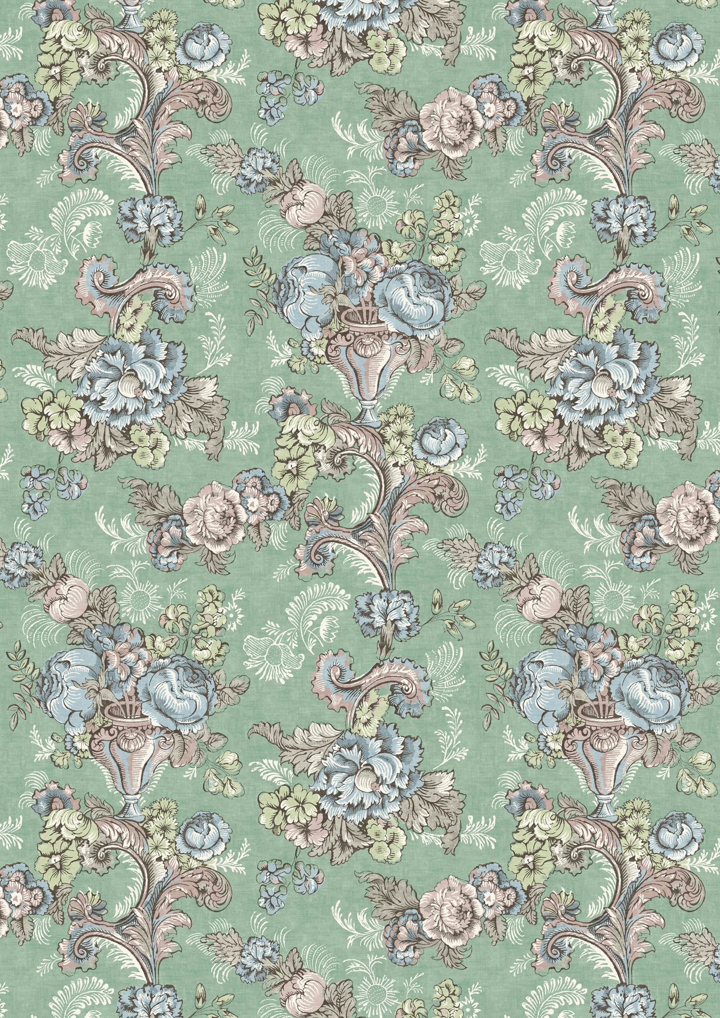 LW 379 687 Georgia Flora Fabric by Lewis & Wood