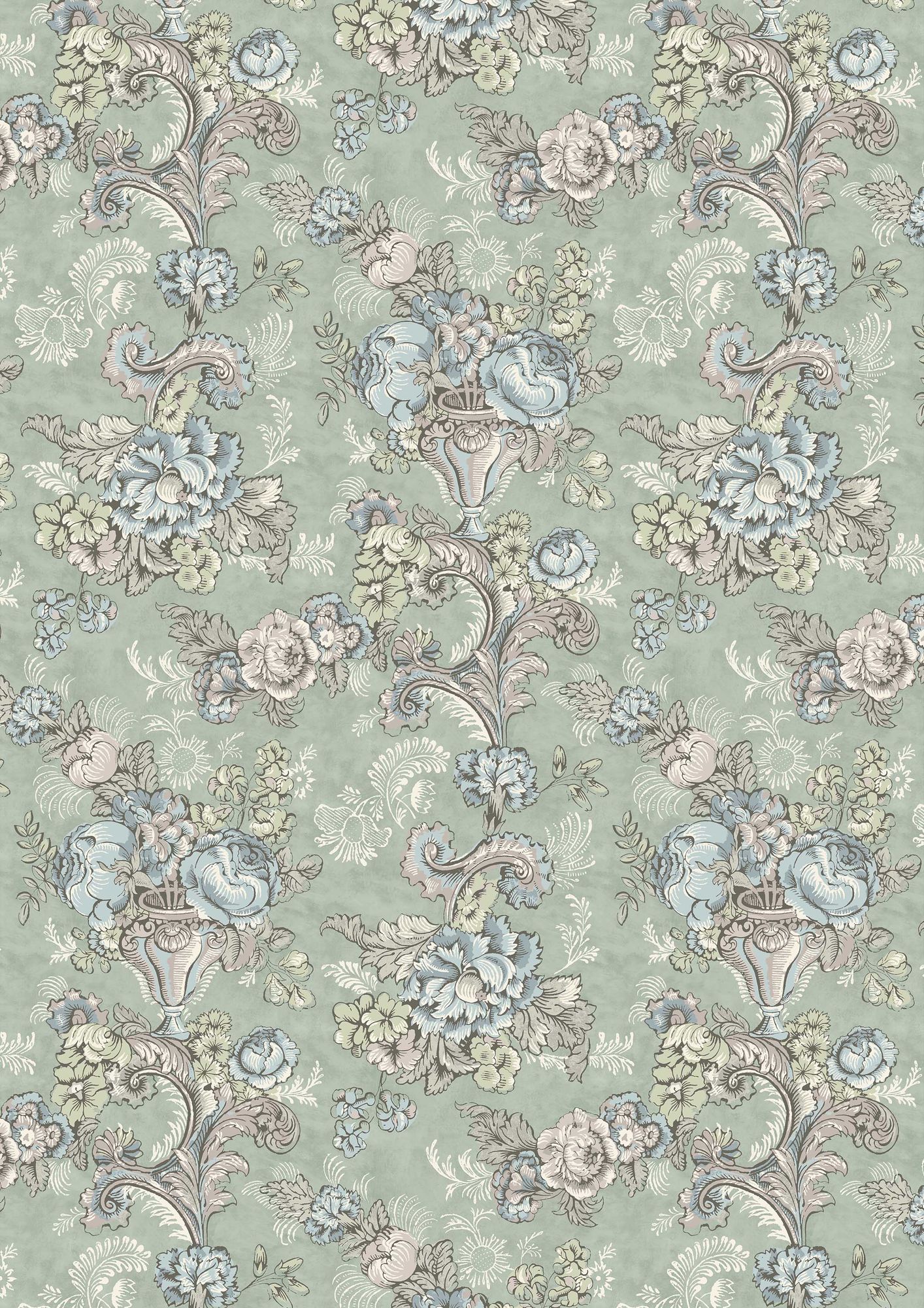 LW 379 687 Georgia Flora Wallpaper by Lewis & Wood
