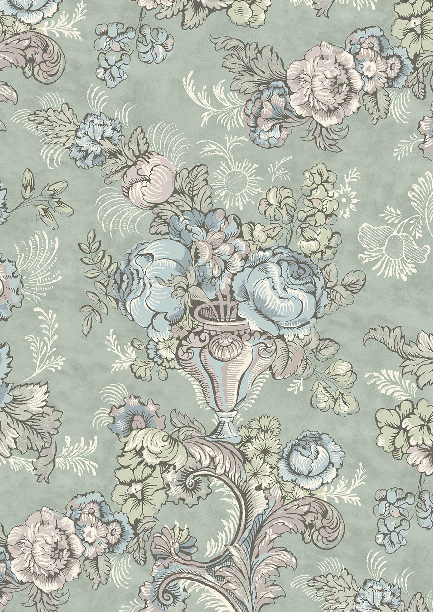LW 379 687 Georgia Flora Wallpaper by Lewis & Wood