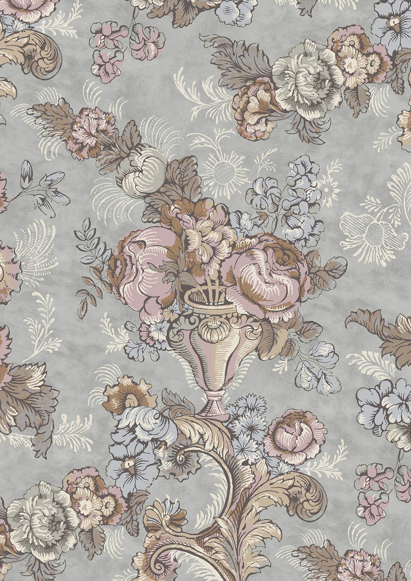 LW 379 648 Georgia Pot Pourri Wallpaper by Lewis & Wood