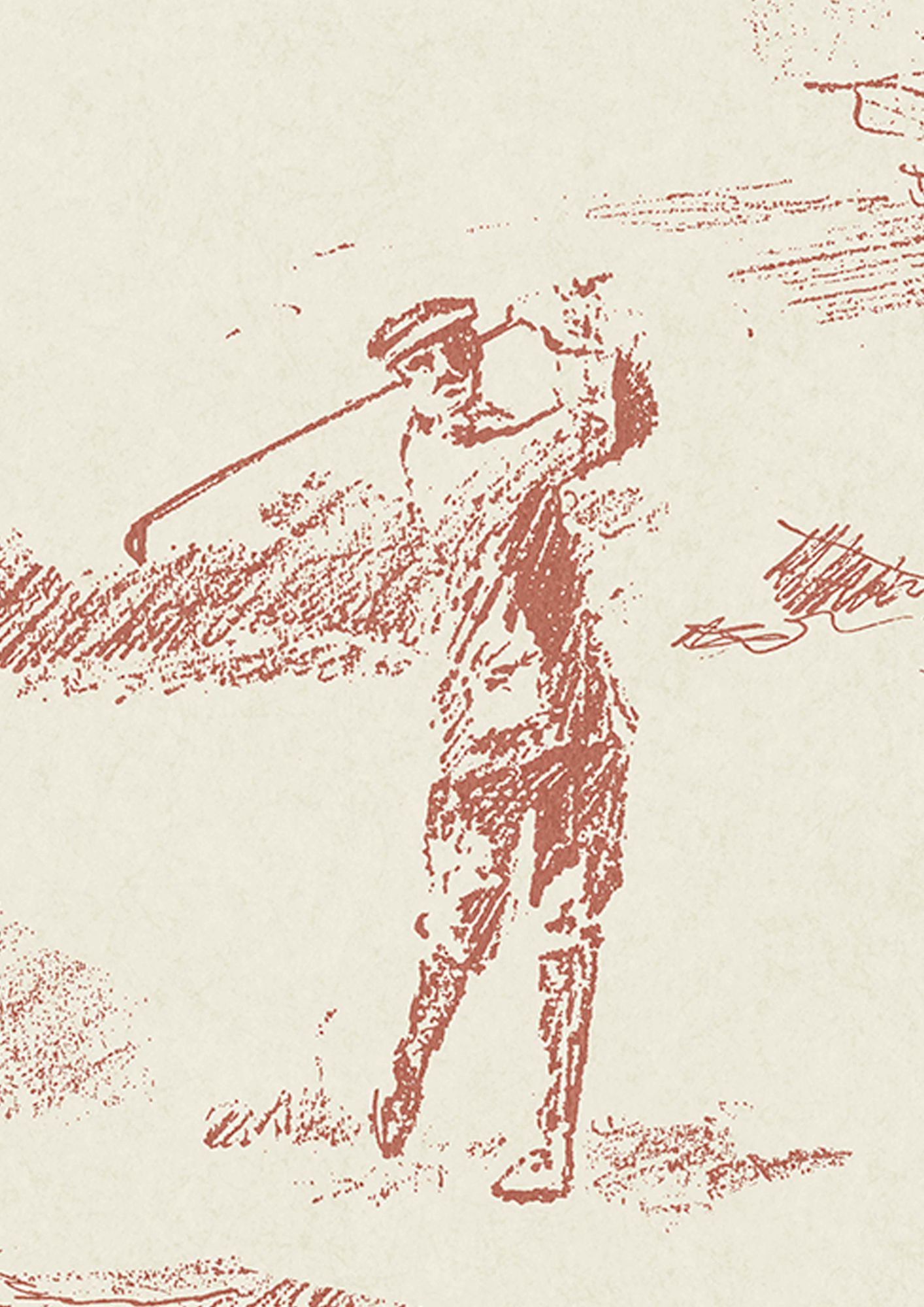 LW 73 100 Golfing Russet Wallpaper by Lewis & Wood