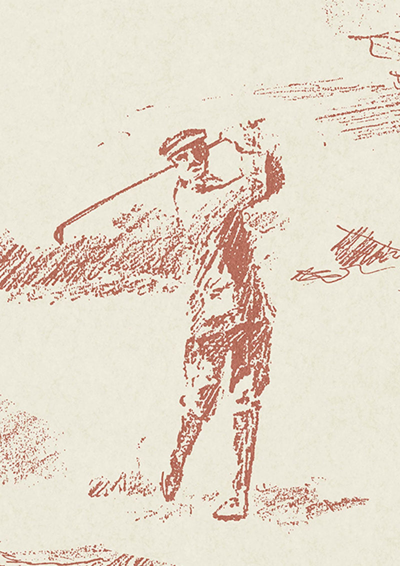 LW 73 100 Golfing Russet Wallpaper by Lewis & Wood