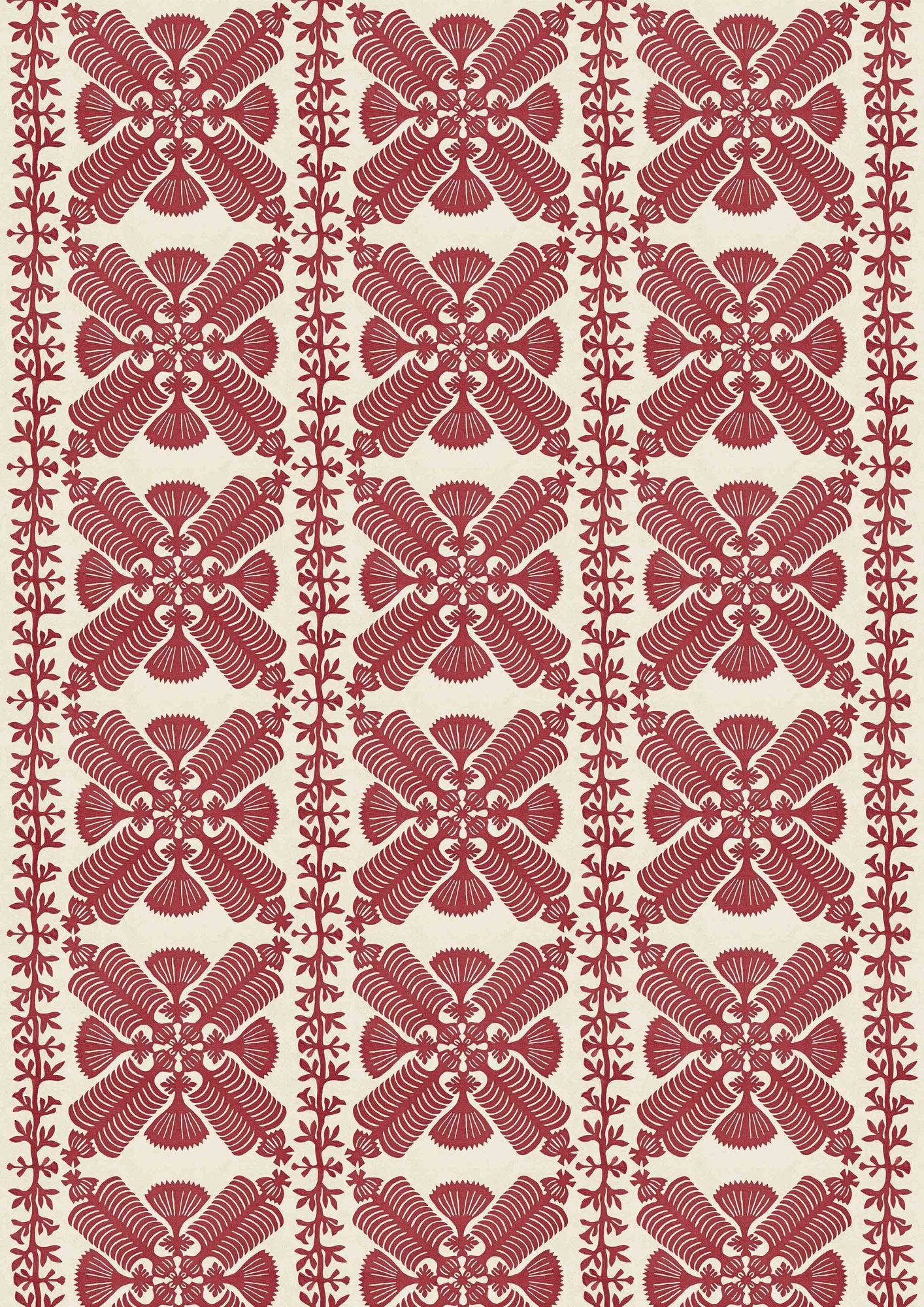 Hawaiian Coral Patchwork Fabric by Lewis & Wood