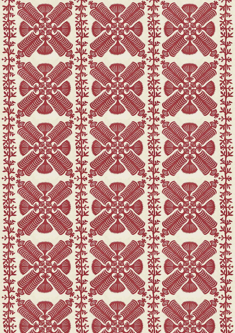 Hawaiian Coral Patchwork Fabric by Lewis & Wood
