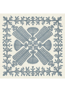 QUILTHW654 Hawaiian Bluebird Fabric by Lewis & Wood