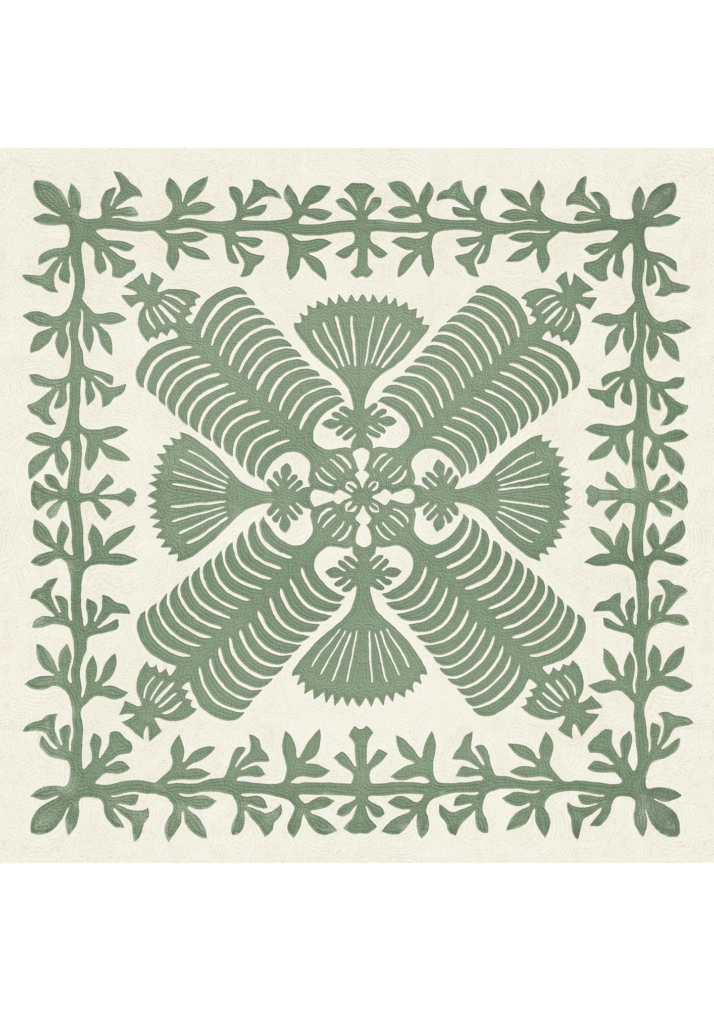 QUILTHW483 Hawaiian Cactus Fabric by Lewis & Wood