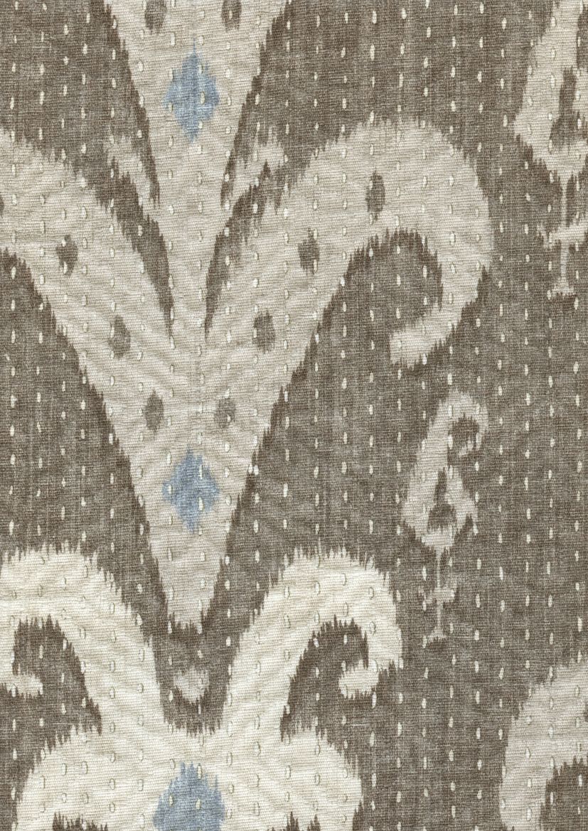 LW 338 633 Kanthakat Cocoa Sky Fabric by Lewis & Wood