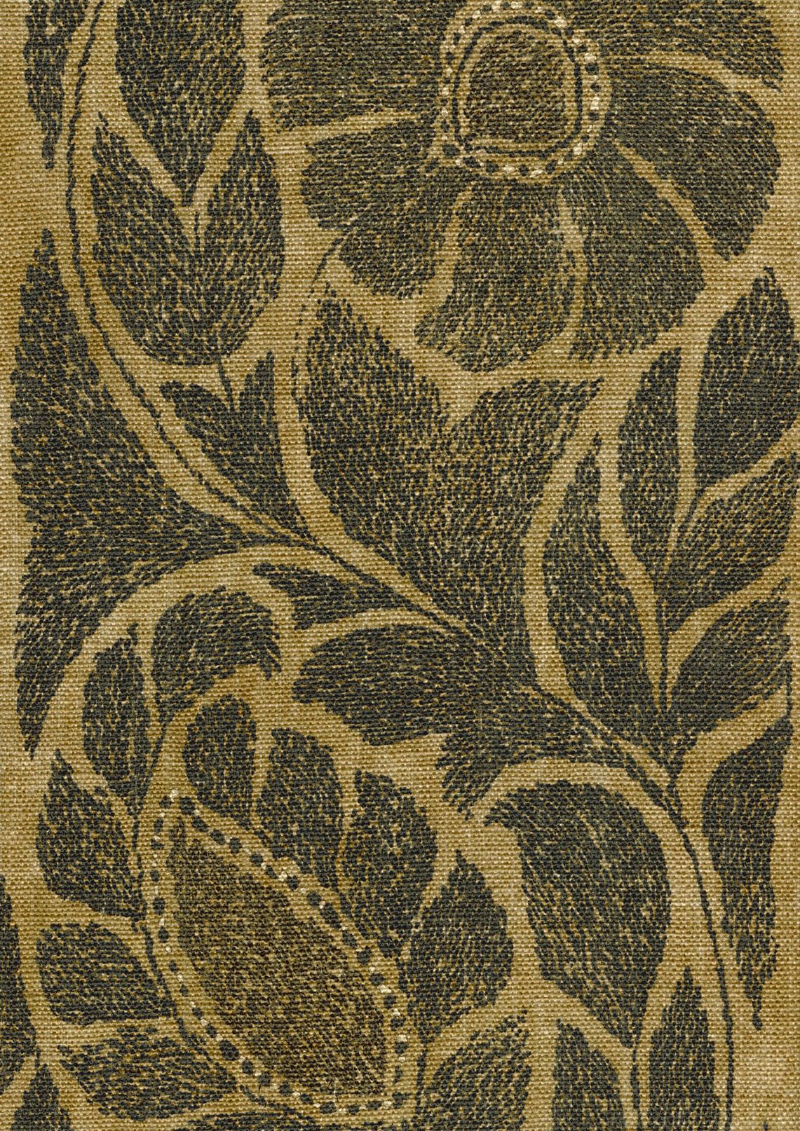 LW 349 645 Kashmiri Black Sand Fabric by Lewis & Wood