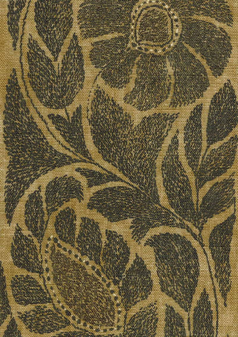 LW 349 645 Kashmiri Black Sand Fabric by Lewis & Wood