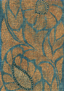 LW 349 646 Kashmiri Copper Blue Fabric by Lewis & Wood