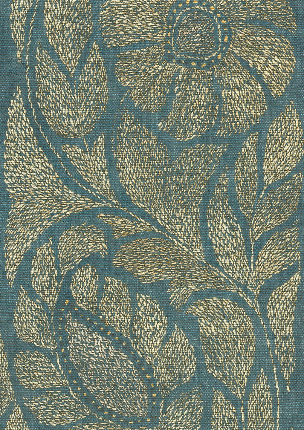 LW 349 647 Kashmiri Marmara Gold Fabric by Lewis & Wood