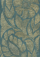 LW 349 647 Kashmiri Marmara Gold Fabric by Lewis & Wood