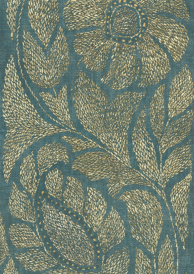 LW 349 647 Kashmiri Marmara Gold Fabric by Lewis & Wood