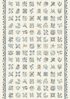 Libertyville Ginger Denim Patchwork Fabric by Lewis & Wood