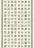 Libertyville Poppy Leaf Patchwork Fabric by Lewis & Wood