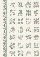 Libertyville Sage Rose Patchwork Fabric by Lewis & Wood