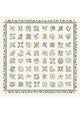 Libertyville Ginger Denim Patchwork Fabric by Lewis & Wood