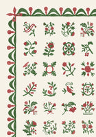 Libertyville Poppy Leaf Patchwork Fabric by Lewis & Wood