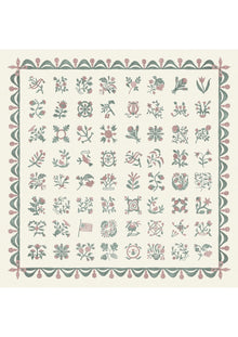 Libertyville Sage Rose Patchwork Fabric by Lewis & Wood