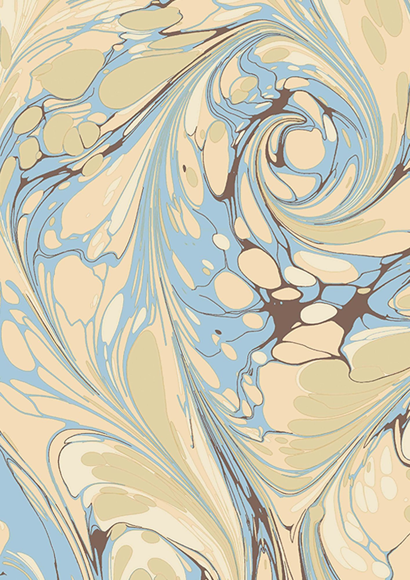 LW 116 353 Marble Blue Wallpaper by Lewis & Wood