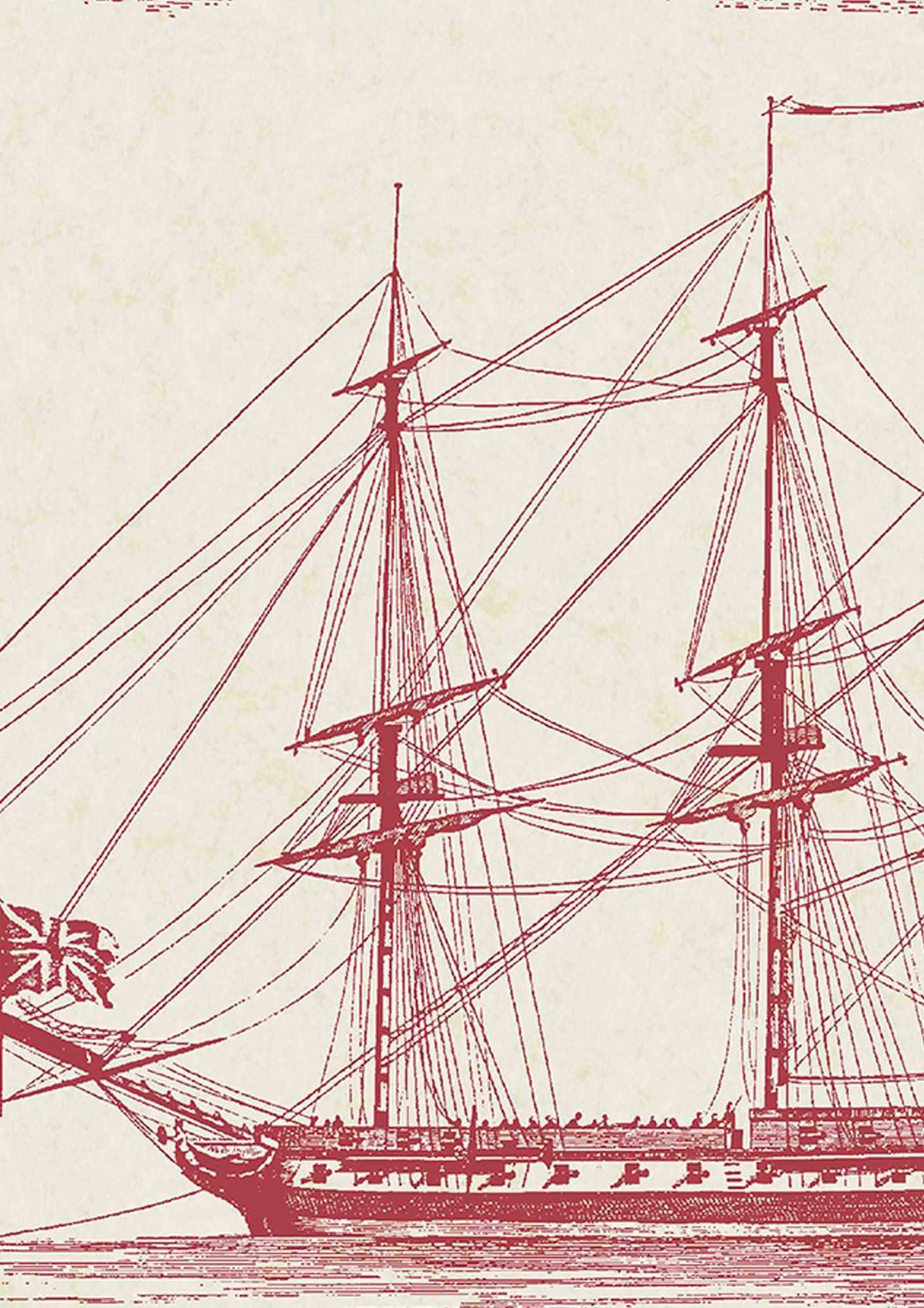 LW 75 107 Maritime Red Wallpaper by Lewis & Wood