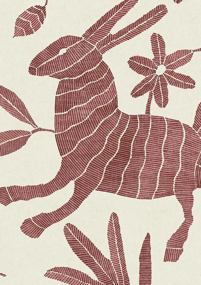 LW 352 665 Otomi Rosy Wallpaper by Lewis & Wood