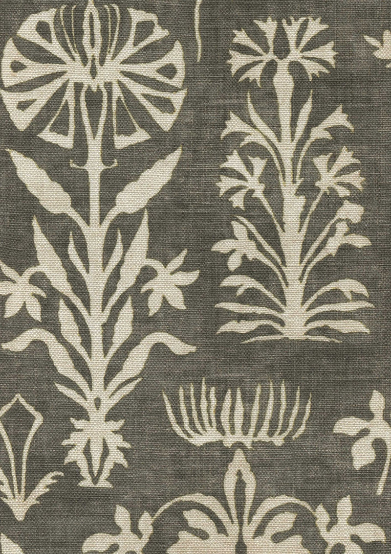 LW 297 552 Papyrus Nero Fabric by Lewis & Wood