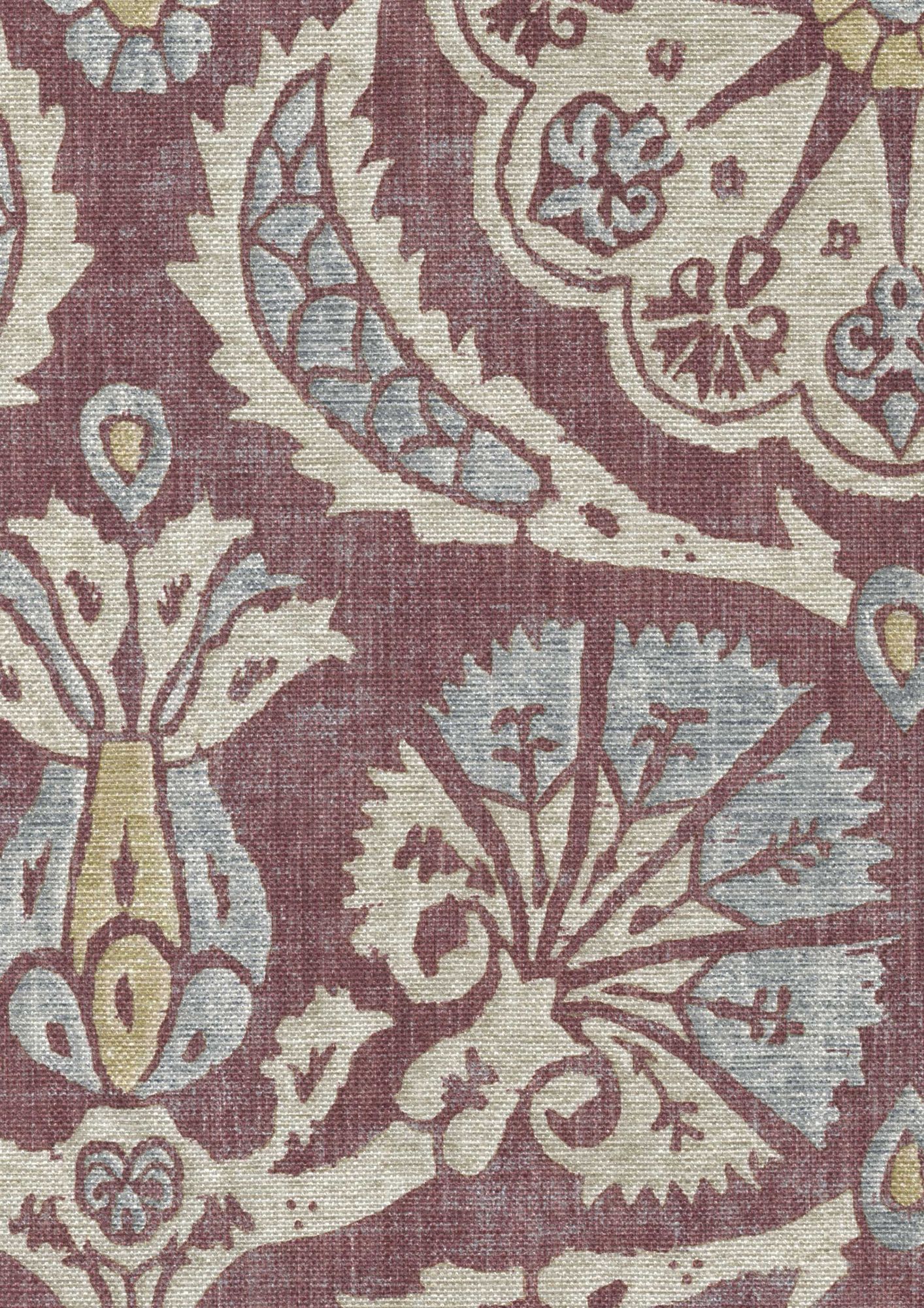 LW 296 567 Pasha Carnation Fabric by Lewis & Wood