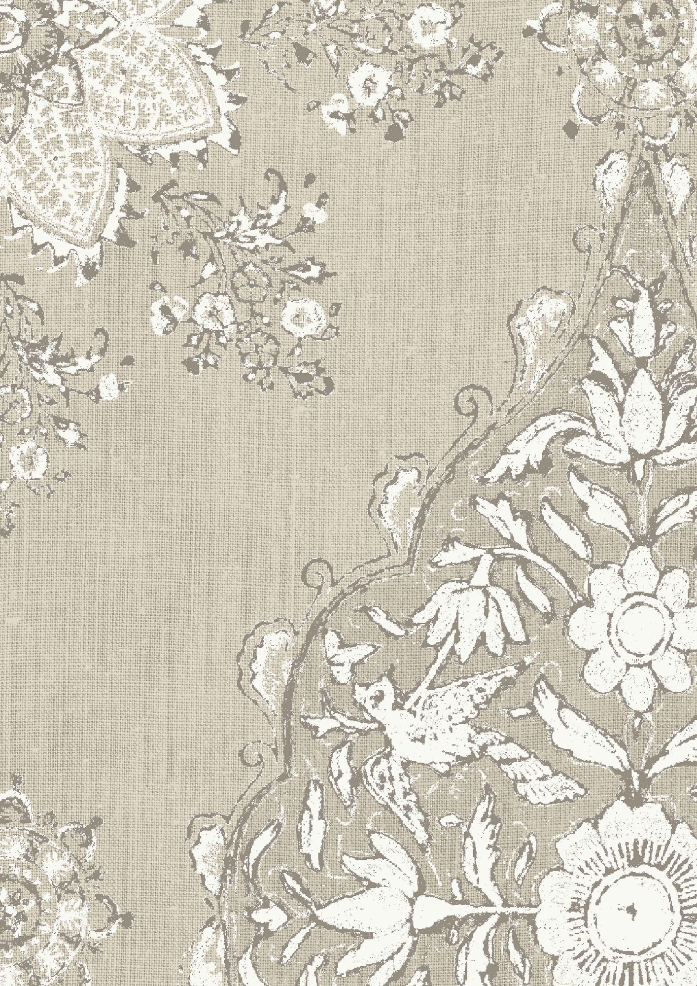 LW 303 583 Pashmina Chantilly Wallpaper by Lewis & Wood
