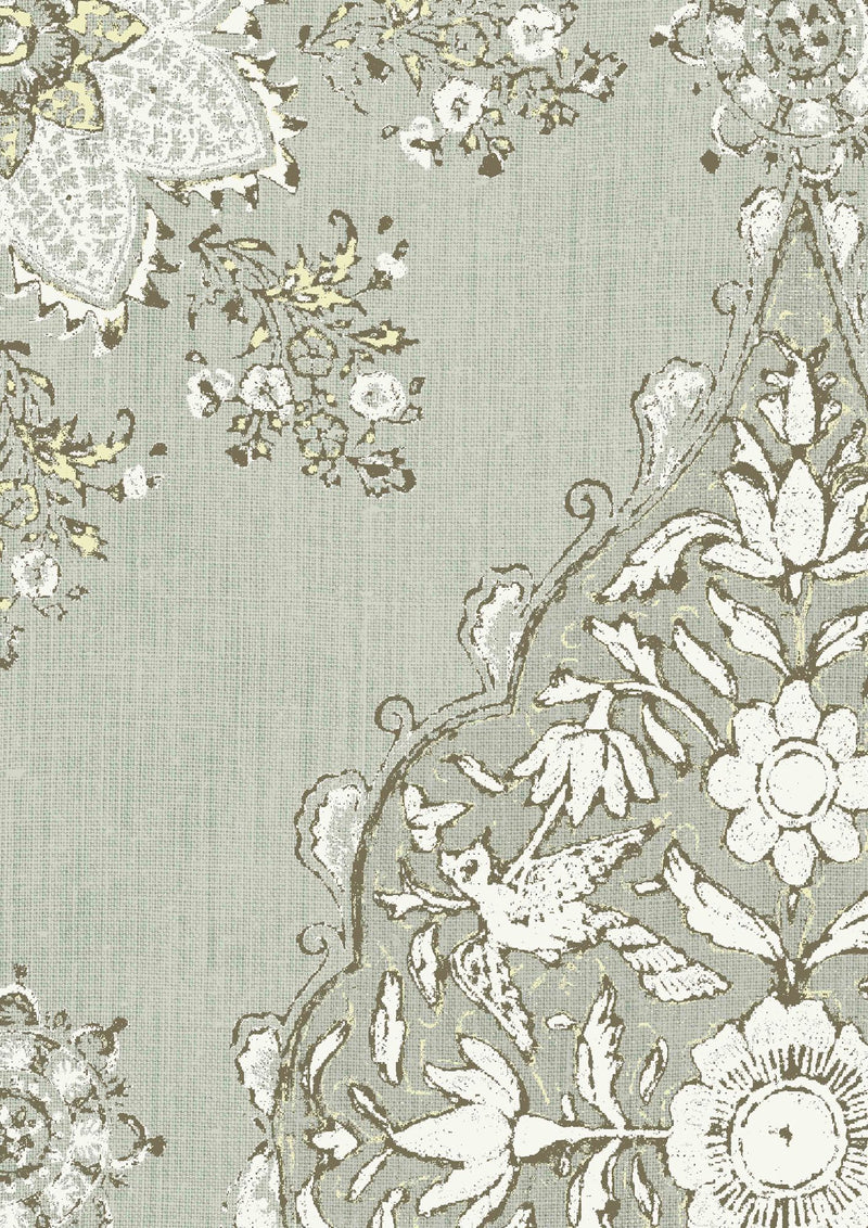 LW 303 585 Pashmina Minton Wallpaper by Lewis & Wood