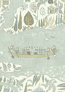 LW 364 667 Regatta Aqua Vita Wallpaper by Lewis & Wood