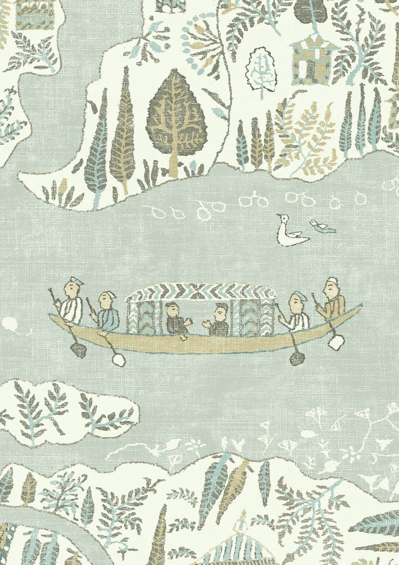 LW 364 667 Regatta Aqua Vita Wallpaper by Lewis & Wood