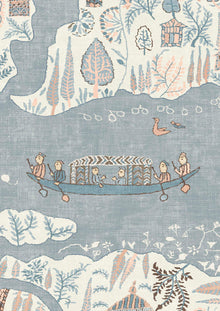 LW 364 449 Regatta Blue Almond Wallpaper by Lewis & Wood