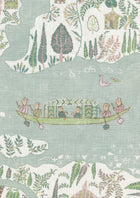 LW 363 669 Regatta Pistachio Rose Fabric by Lewis & Wood