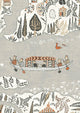 Regatta Satsuma Soot The Srinagar Map Wallpaper by Lewis & Wood