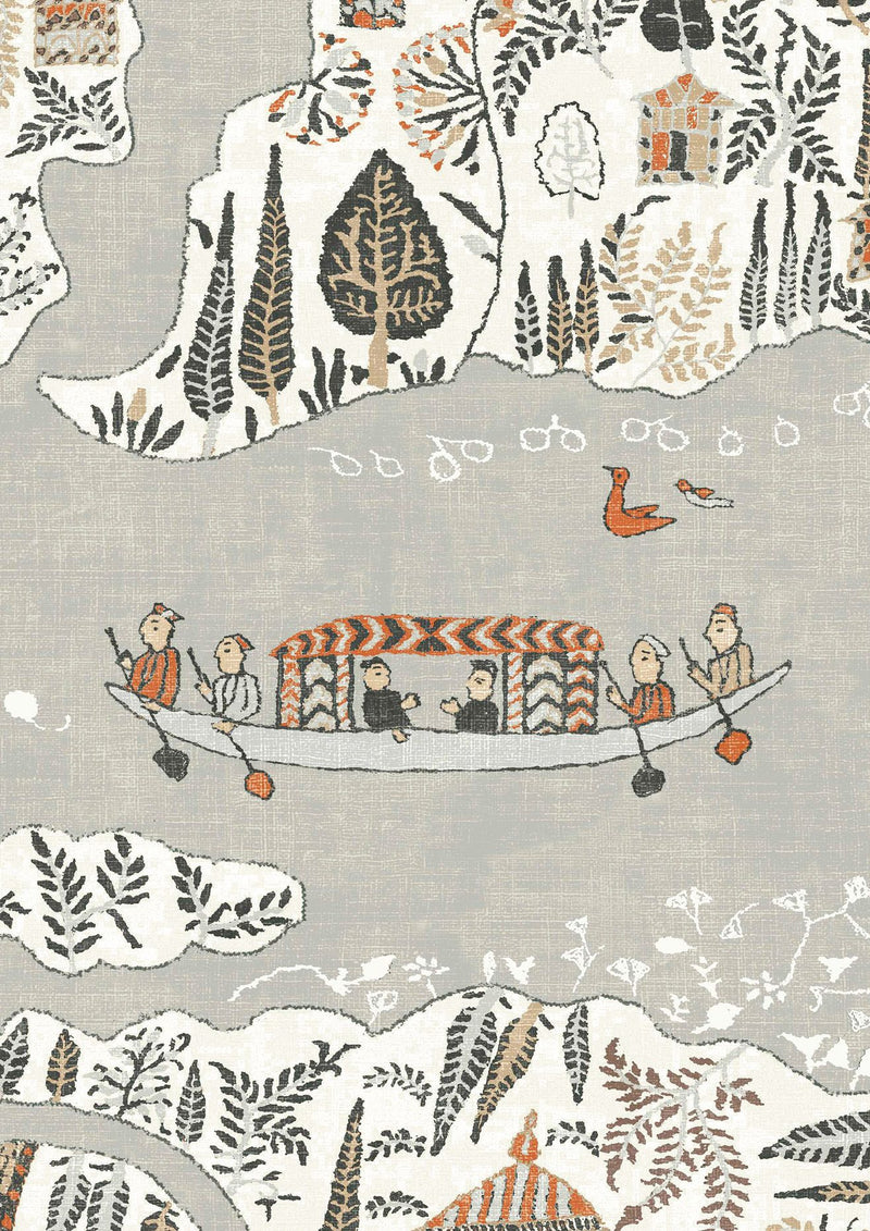 LW 364 670 Regatta Satsuma Soot Wallpaper by Lewis & Wood