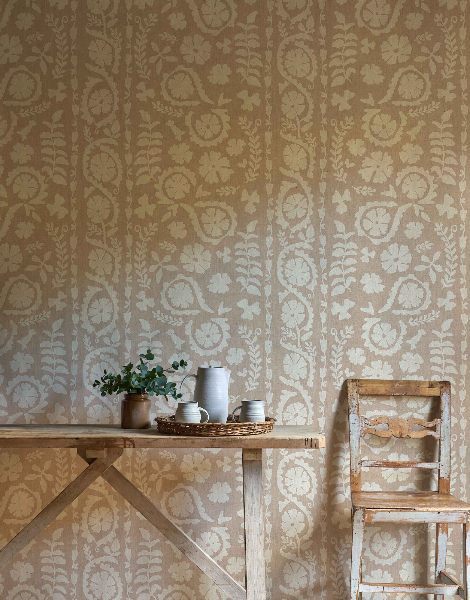 LW 374 675 Rosetta Cardamom Wallpaper by Lewis & Wood