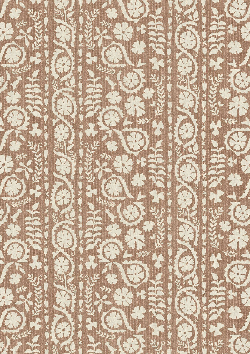 LW 372 298 Rosetta Nutmeg Fabric by Lewis & Wood