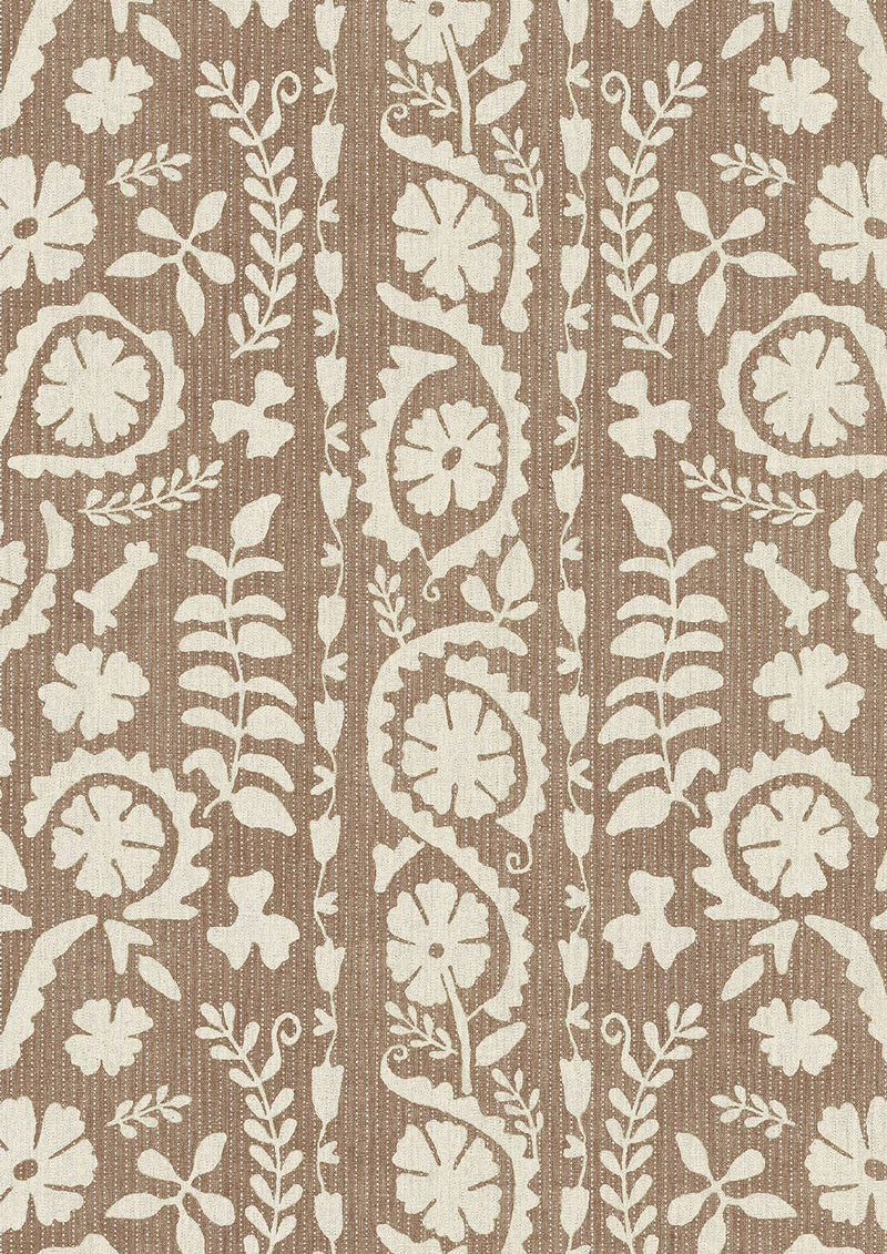 LW 372 298 Rosetta Nutmeg Fabric by Lewis & Wood