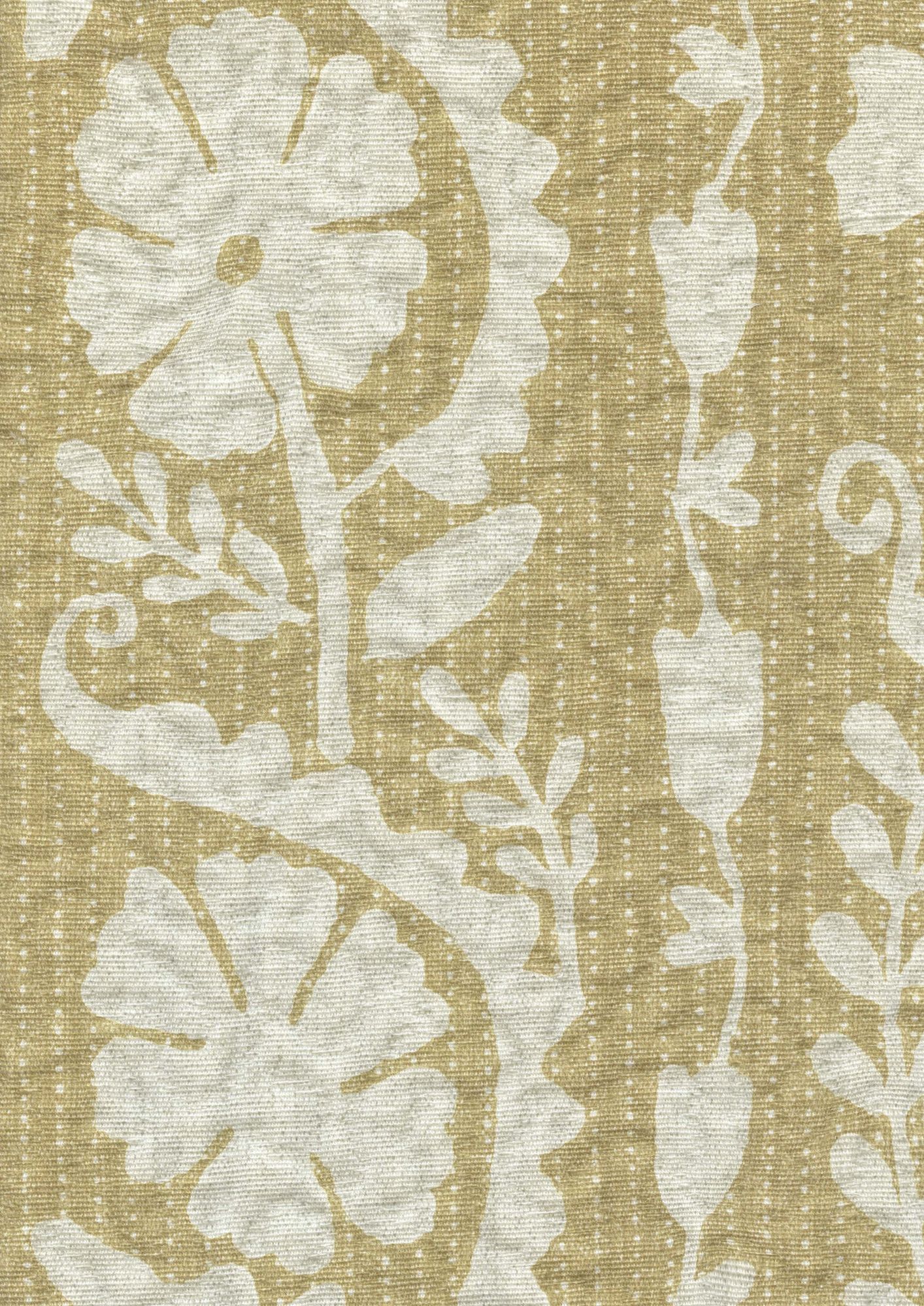 Rosetta Saffron Sprigs & Twigs Fabric by Lewis & Wood
