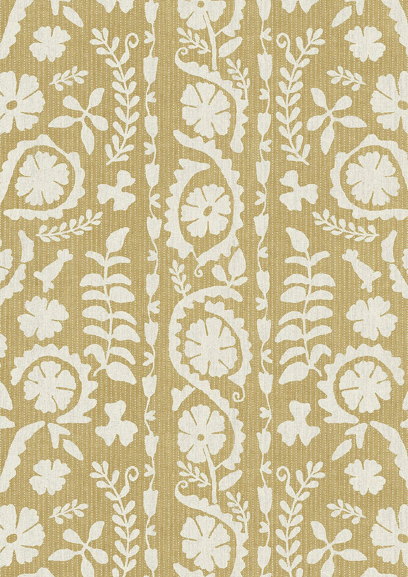 LW 372 40 Rosetta Saffron Fabric by Lewis & Wood