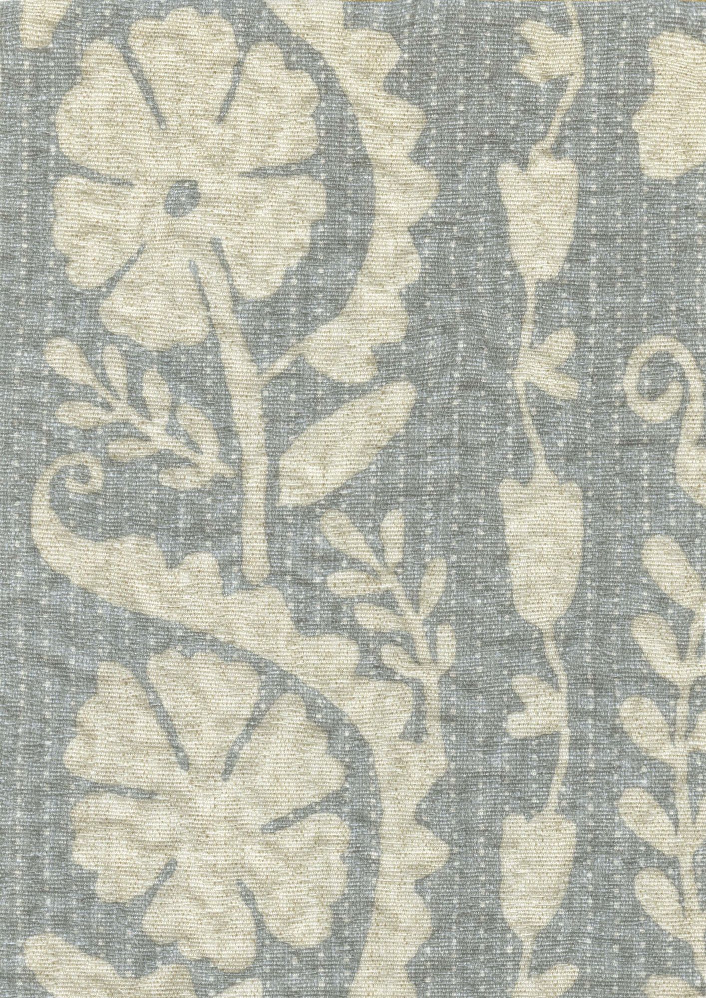 LW 372 95 Rosetta Smoke Fabric by Lewis & Wood