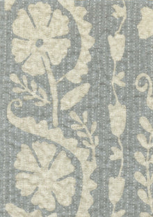 LW 372 95 Rosetta Smoke Fabric by Lewis & Wood