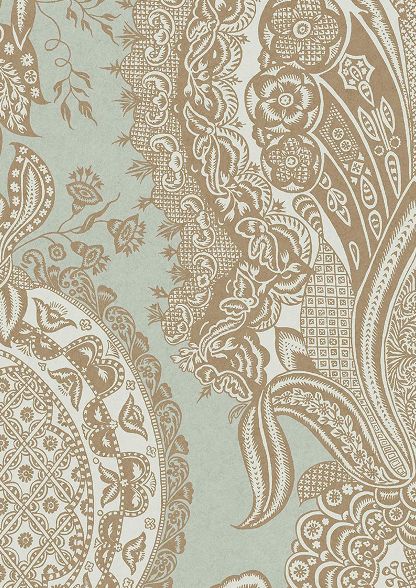 LW 227 406 Saskia Blue Pearl Wallpaper by Lewis & Wood