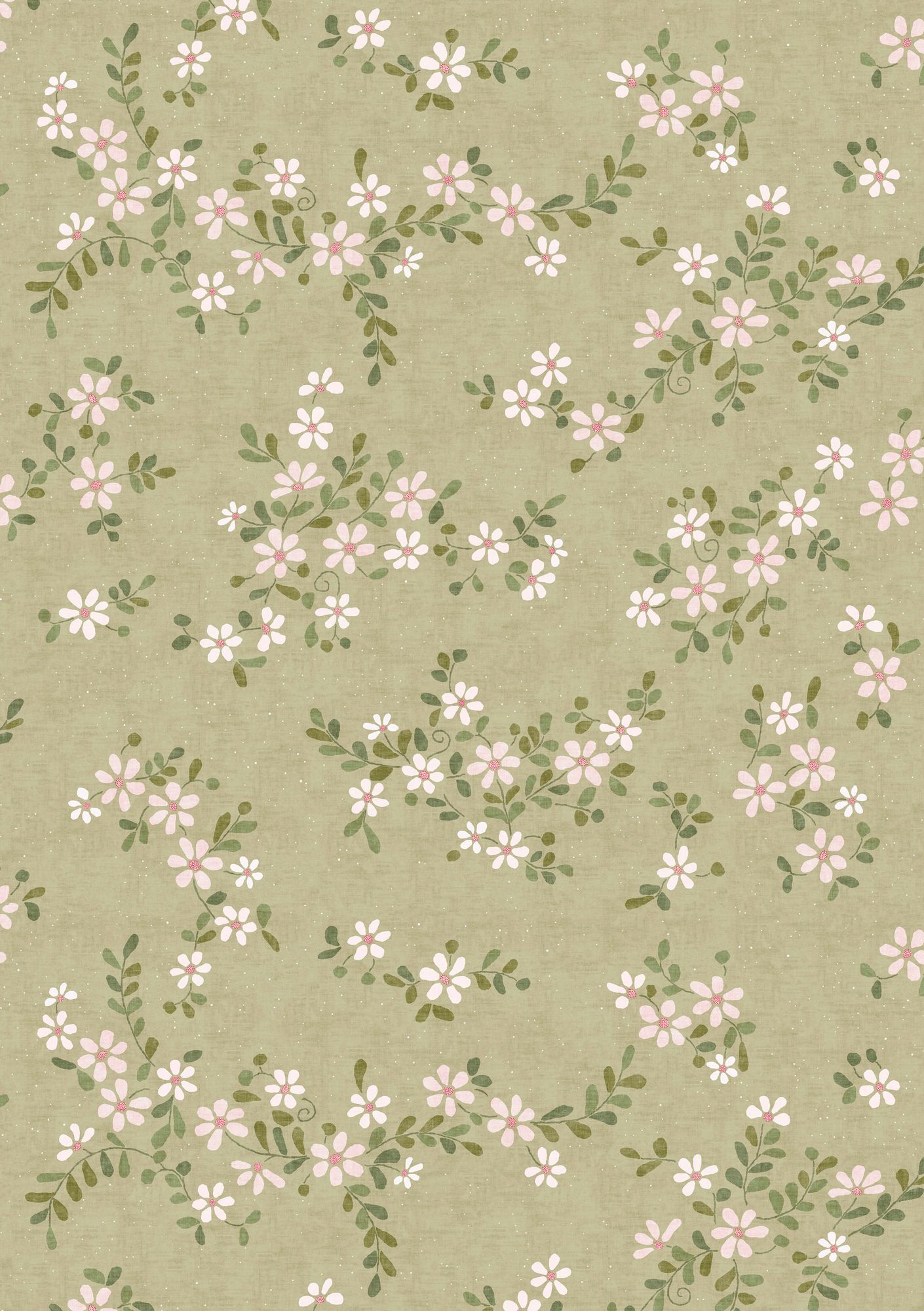 LW 371 676 Stellata Daisy Fabric by Lewis & Wood